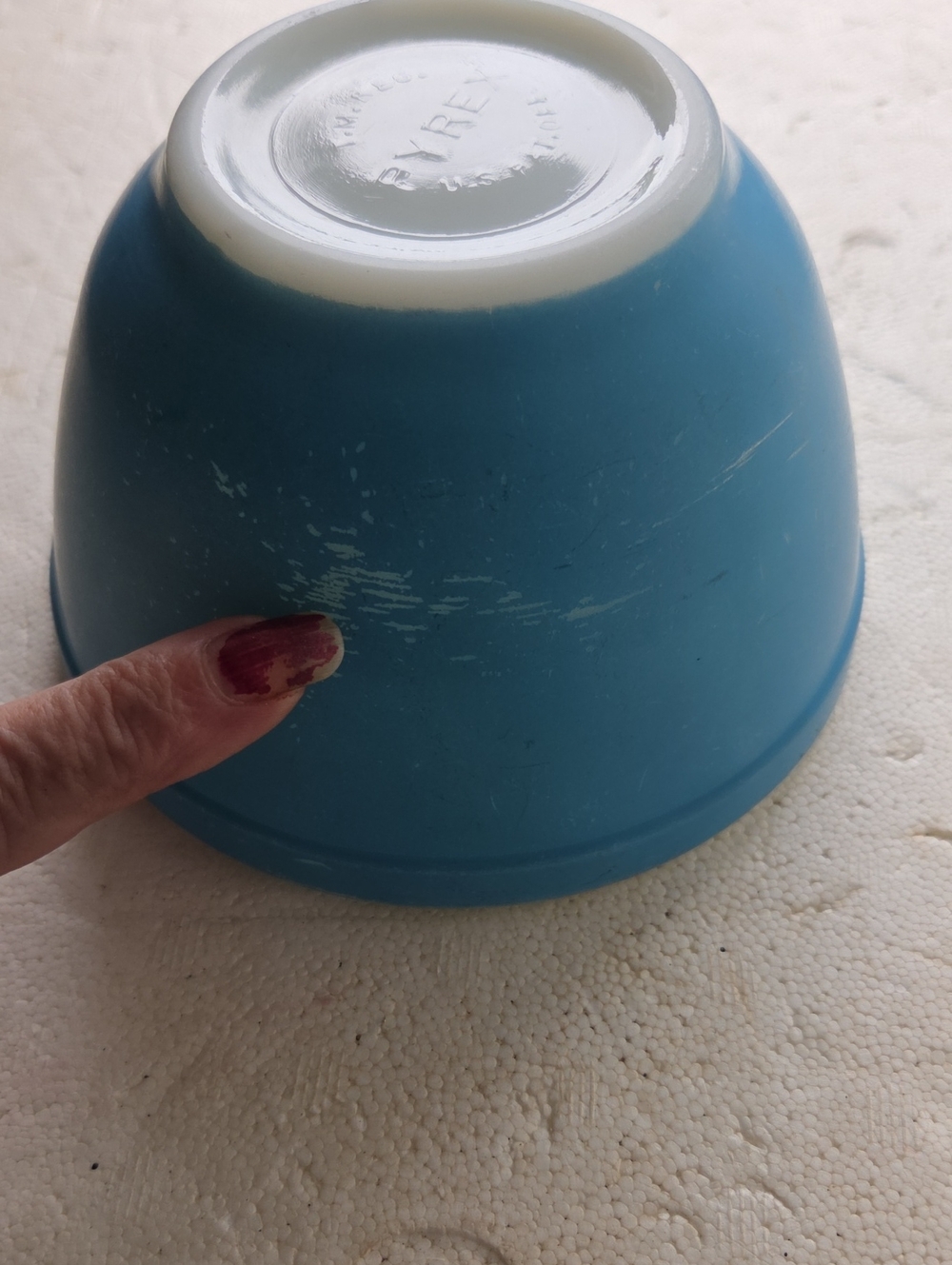 Blue Buttermilk Amish Pattern Pyrex Mixing Bowl